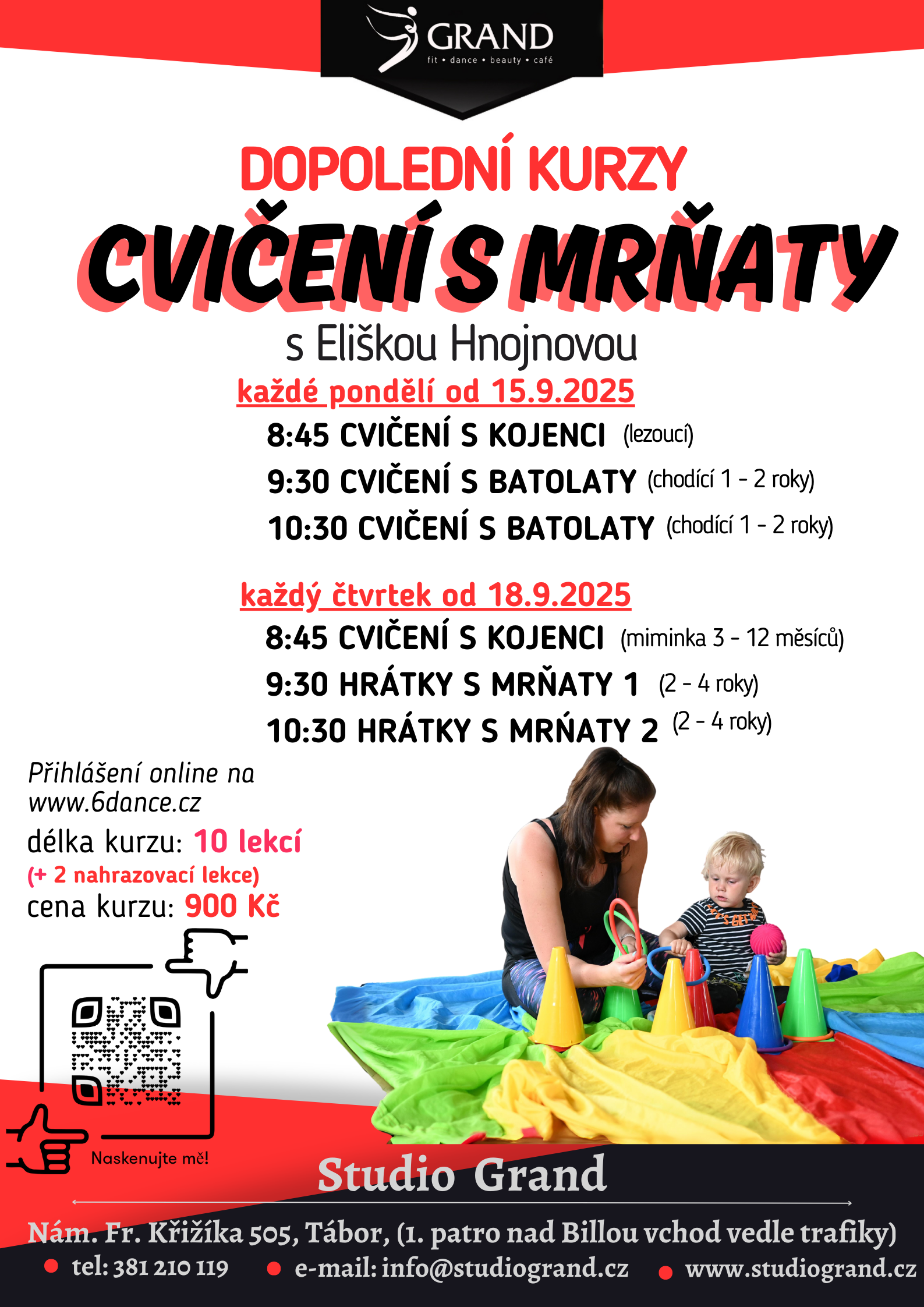 Cvičení s mrňaty září 2025